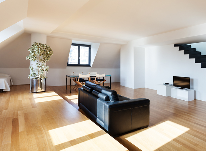 Laminátový typ podlahy v bytě